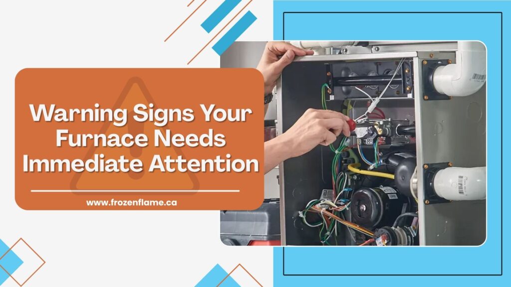 An HVAC technician inspecting the internal wiring and components of an open furnace unit.